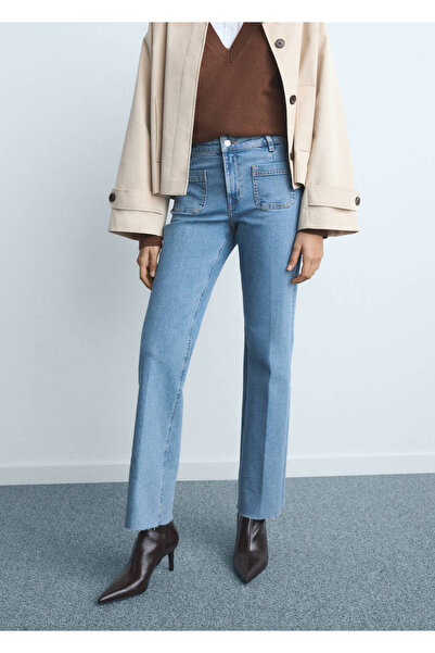 MANGO Woman Cepli flare jean pantolon