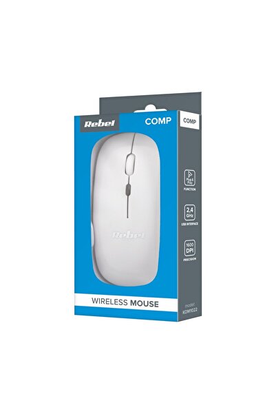 Rebel Mouse wireless, WM210, alb, standard, 800-1600 DPI, design ergonomic