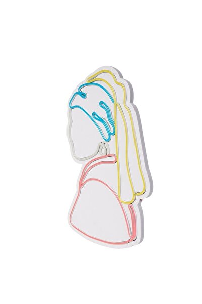 OEM Decor de perete Re-Bloom, Model feminin, LED, PVC, Multicolor, 47 x 25 cm