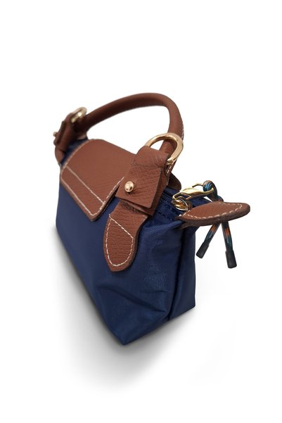 BRAGİ Small Size Women's Hand and Shoulder Bag Navy Blue, Tan Top Quality, XS