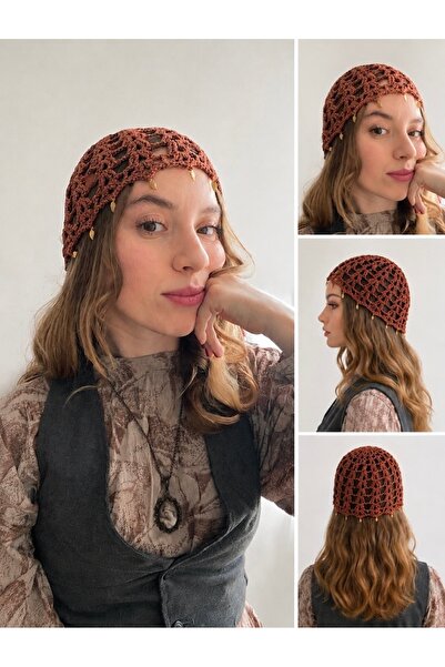 Liner Studio El Örgüsü Bone, bandana, saç aksesuarı