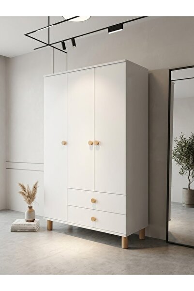 Cozibo Rio 3 Kapılı 2 Çekmeceli Gardrop