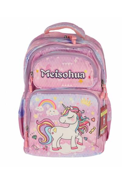 PIGNA UNICORN MOV CLASA 0 ȘCOALĂ BEBELUȘI 4 FERMOARE ROZ