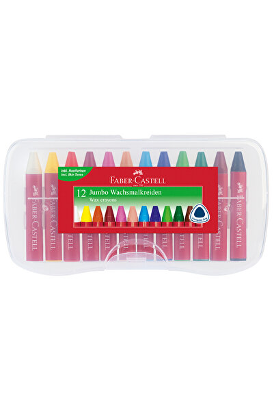 Faber Castell 12 creioane cerate colorate jumbo Faber-Castell