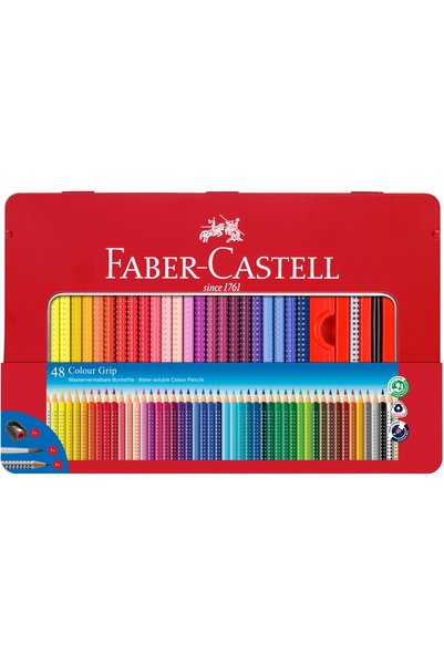 Faber Castell Colored Pencils 48 Colors Metal Box Grip 2001 Faber-Castell