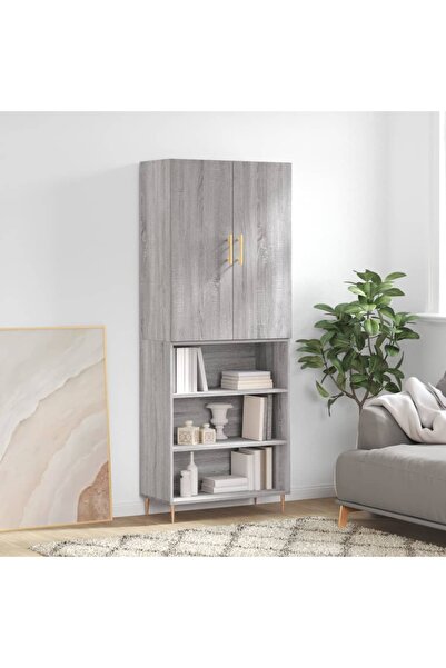 Concept Dulap înalt, gri sonoma, 69,5x34x180 cm, lemn compozit