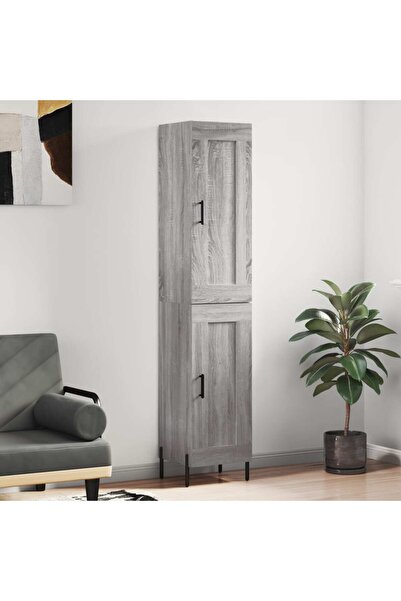 Concept Dulap înalt, gri sonoma, 34,5x34x180 cm, lemn prelucrat