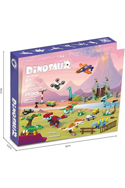 Yelajoy Dinosaurs Advent Calendar Building Toy Set, 24-Day Countdown, Creativ...