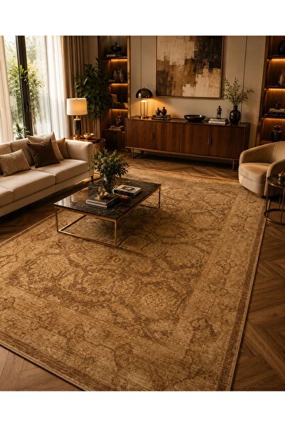 Neşem Halı Boutique EKOHALI Shiraz SHR 01 Beige Vintage Desenli Sıcak Renk To...