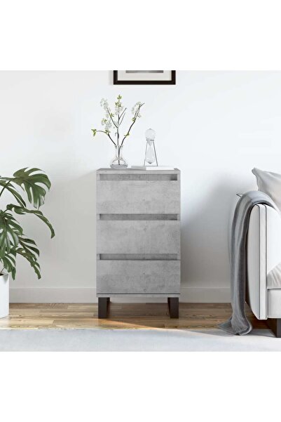 Concept Servantă, gri beton, 40x35x70 cm, lemn prelucrat