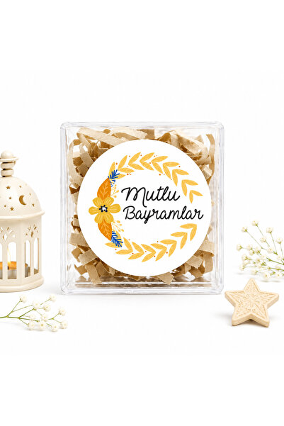 repro design Autocolant Adeziv Happy Holidays 4 Cm 24 Bucăți, Etichetă Pachet...