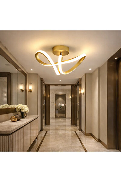 Sueva Lotus Gold LED Wall Light Equivalent 200W, 30 CM