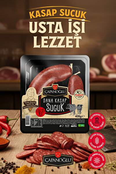 Çapanoğlu Kasap Usulü Dana Sucuk 400 Gr Glutensiz Fermente Şarküteri Lezzeti ...