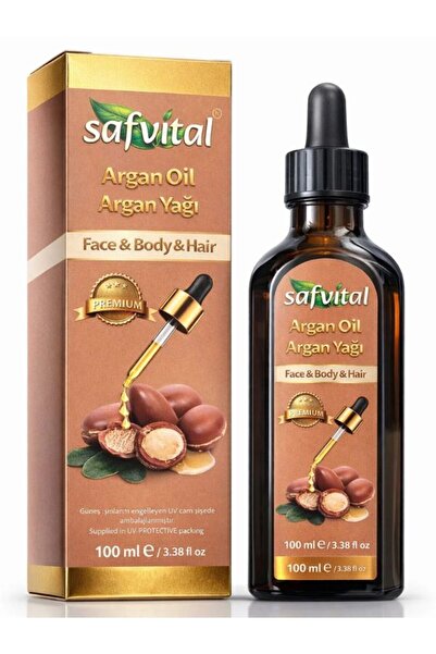 safvital زيت الأرغان 100 مل، زيت معصور على البارد للعناية بالوجه والشعر والجس...