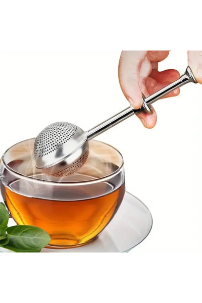 MyBru Paslanmaz Çelik Top Yaylı Çay Kahve Bitki Çayı Süzgeci