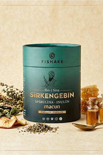 FiShake İbn-i Sina Sirkengebin Macun Spirulina ve İnülin Karışımlı Özel Prebi...