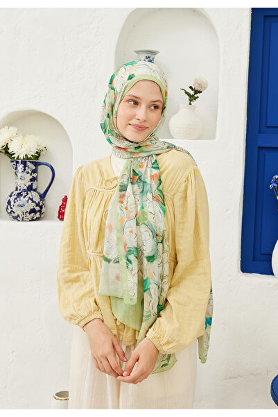 Freshscarfs Linda Desen Rami Şal Açık Yeşil