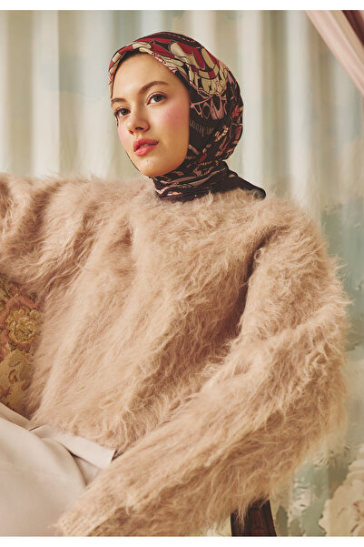 Freshscarfs Eșarfă din viscoză cu model ceruri visătoare, culoare vișiniu