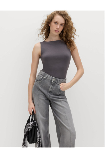 Marks & Spencer Pamuk Karışımlı Slim Fit Üst