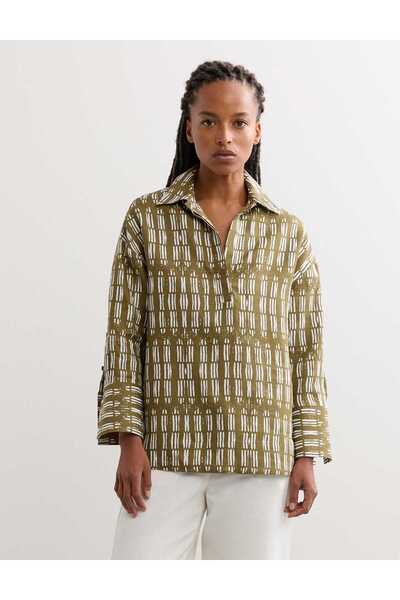Marks & Spencer Keten Popover Bluz