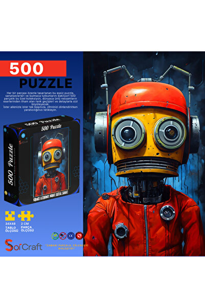 Soi Craft لغز مكون من 500 قطعة، روبوت بزي رائد فضاء أحمر # 262