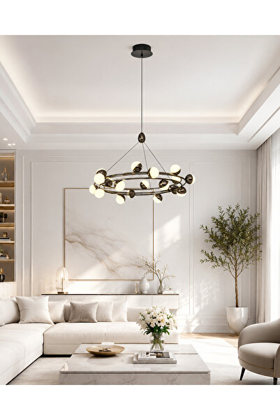 Özcan Aydınlatma 2842-18A-24 Stary 60cm 18'Lİ SARKIT PLATİN