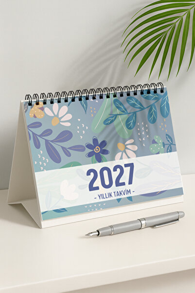 Eldesen Tasarım 2027 Masa Takvimi Spiralli A5 (21X16CM) Büyük Boy / Resmi Tat...