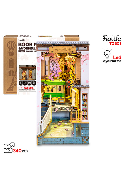 Rolife 3D пъзел „Направи си сам“ с гръбчето на книгата Сакура Денся, RoLife, ...