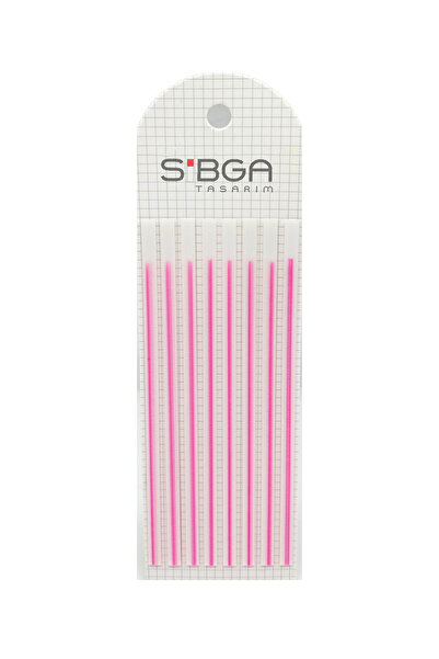 sibga tasarım Pembe Çizgili İnce Uzun Şerit Şeffaf Renkli Postit Post-it Post...