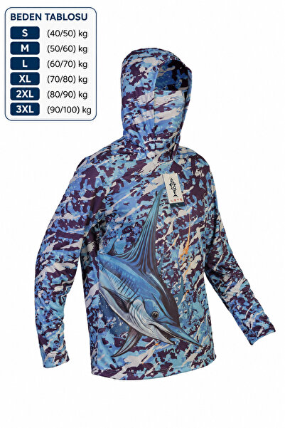 dkmoutdoor Orkw Kapüşonlu Uzun Kollu Balıkçı Ve Su Sporları Uv Korumalı Su It...