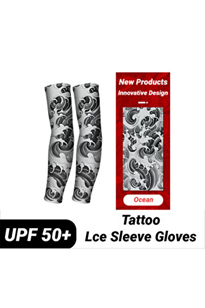 Choice Universal Size Ocean Long Summer Tattoo Sleeves Seamless Armguard Sun ...
