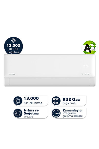 KUMTEL Hinoki KMSAC-12 12.000 Btu A++ Inverter Duvar Tipi Split Klima (Montaj...
