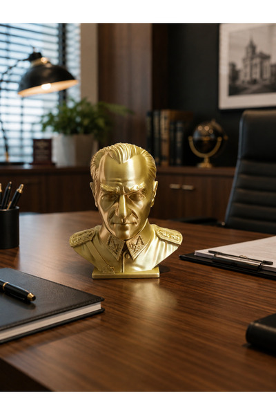 TSC Gazi Mustafa Kemal Büstü Dekoratif 15 cm Atatürk Heykeli Masaüstü Biblo H...