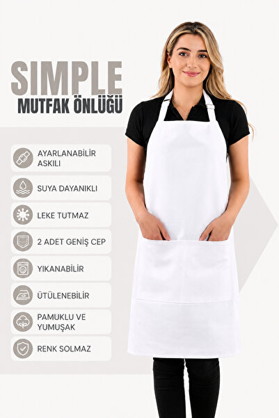 sevilya Simple ayar askılı mutfak önlüğü