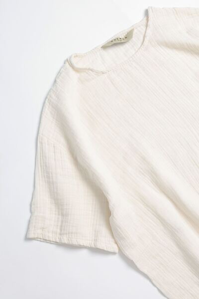 no7man Huston Duble Size Natural %100 Pamuk Tshirt