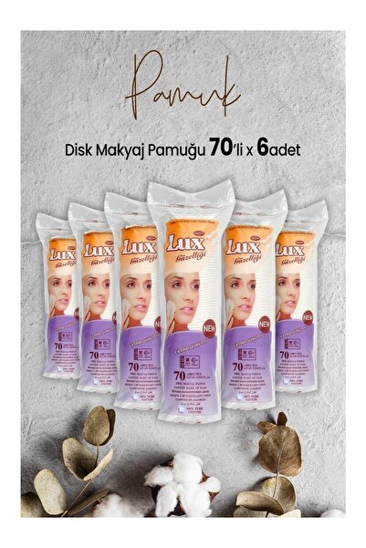 Makyaj Temizleme Pamuğu 70 Disk X 6 Adet