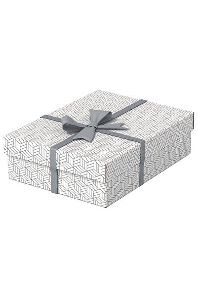 Esselte STORAGE BOX WITH LID 36 x 26 x 10 CM WHITE RECYCLED
