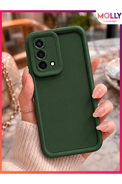 Molly Oppo A74 İçin Çam Yeşili Kenarları Kalın Pan Silikon Kılıf