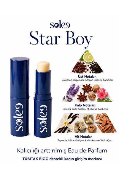soleecosmetics Star Boy-Erkek Katı Parfüm |Yeni Nesil Parfüm |Kalıcılığı Artt...