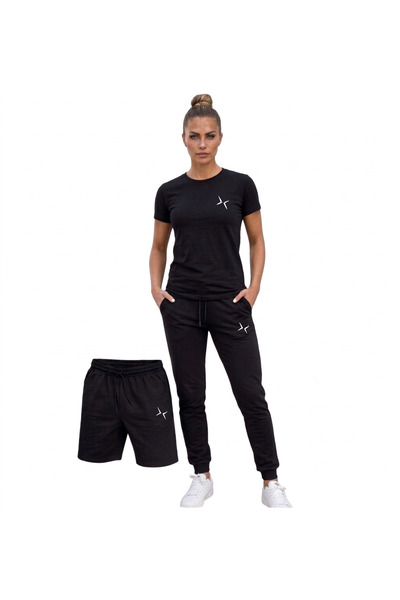 SAAT TEKSTİL Καλοκαιρινή αθλητική φόρμα unisex+σορτς+μπλουζάκι, μη τυπωμένο μ...