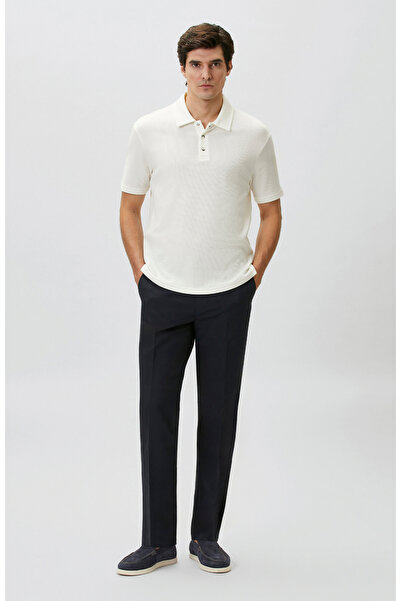 Network Lacivert Pileli Chino Casual Pantolon