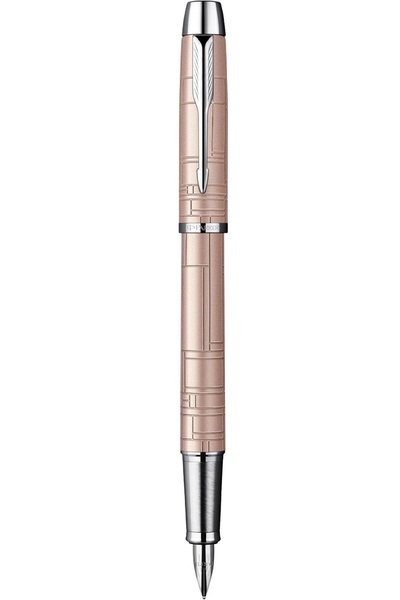Parker قلم حبر IM Premium ذو ​​سن متوسط ​​مع علبة هدايا - وردي معدني-5884 - ا...