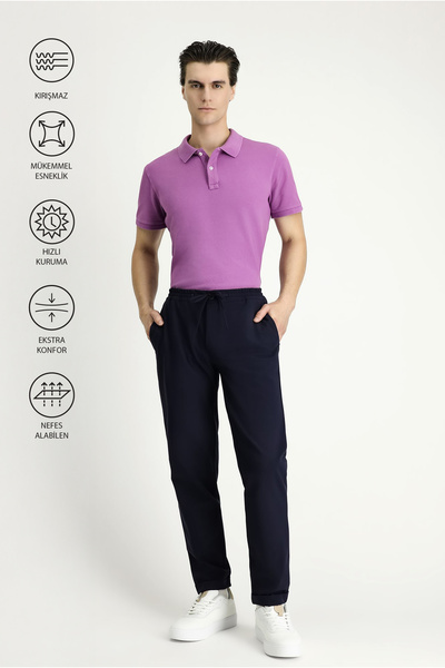 Kiğılı Pantaloni Techno-Line 7 Drop Slim Fit, cu croială îngustă, talie elast...