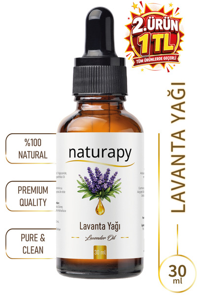 NATURAPY Lavanta Yağı 30 ml Aromaterapi Kullanımına Uygun Yoğun Esans Yağı