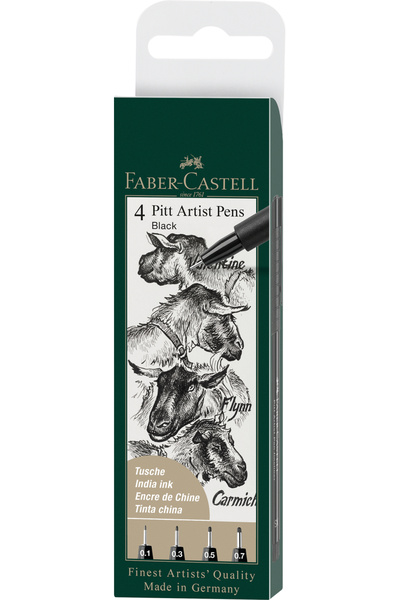 Faber Castell PITT ARTIST PEN SET 4 PCS F,M,S,XS FABER-CASTELL