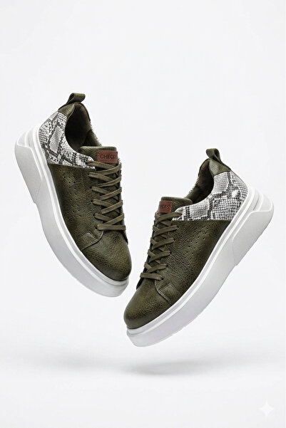 Zerenyus Sauerbergg Premium Lace-Up Thick Sole Men's Shoes Khaki