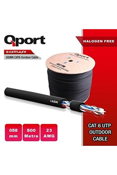 Generic Brand كابل CAT6 Utp 23AWG بطول 500 متر للاستخدام الخارجي مع بكرة LSZH...