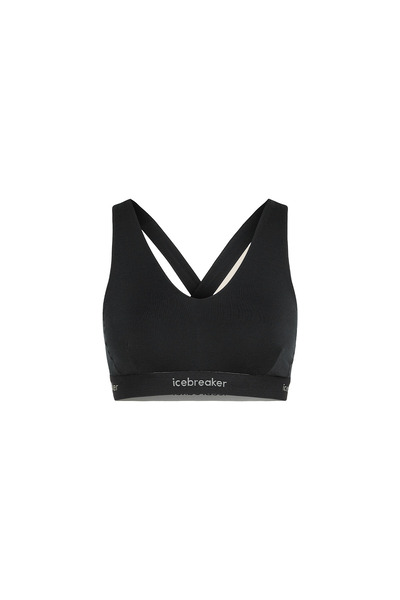 Icebreaker Bustiera Femei W Mer 125 Cool-Lite Sprite Racerback Bra Black