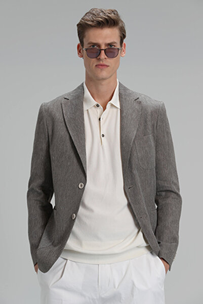 Lufian Costa Sport Jachetă Blazer pentru bărbați, Slim Fit, Maro
