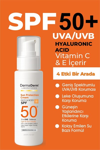 DermaDerm Anti-Blemish Sunscreen Spf 50+ 100 ml (1 Piece) + Sunscreen 100 ml (3 Pieces) Set